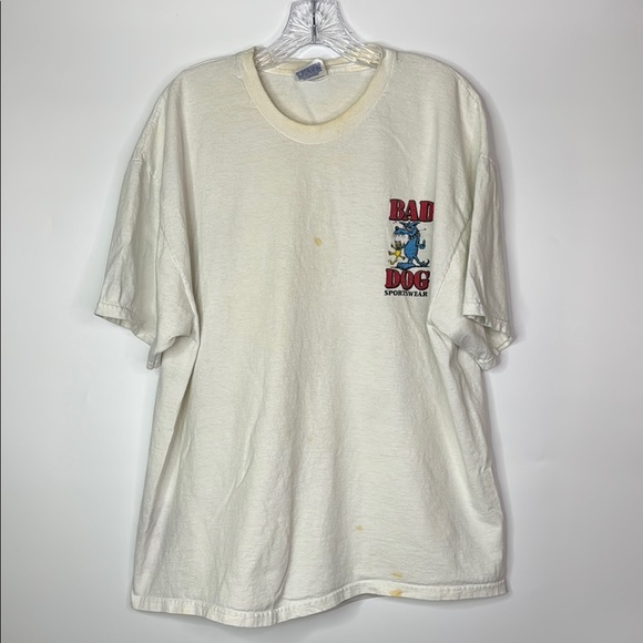 Vintage Bad Dog Things To Do At A Party Innuendo Raunchy Stained Tshirt XL - Picture 2 of 11